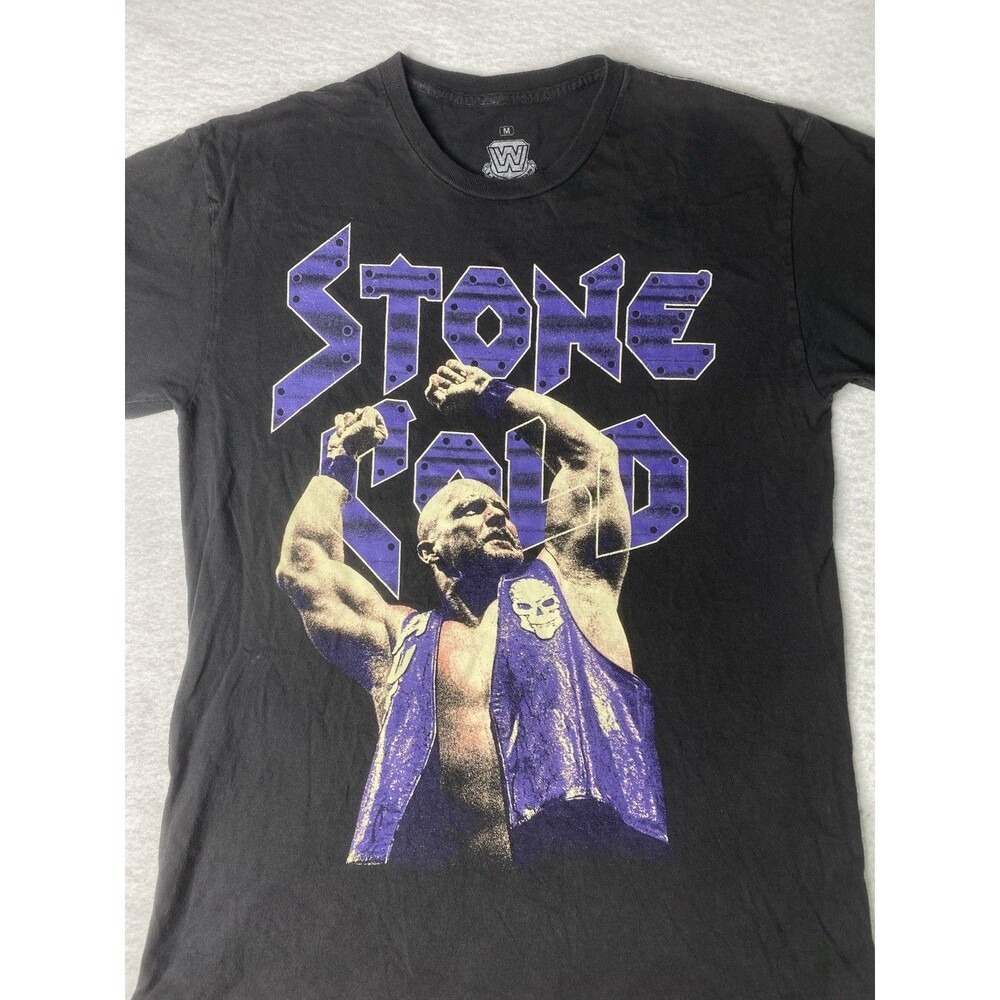 WWE Legends Stone Cold Steve Austin 3:16 Skull Men's Size Medium Black T-Shirt